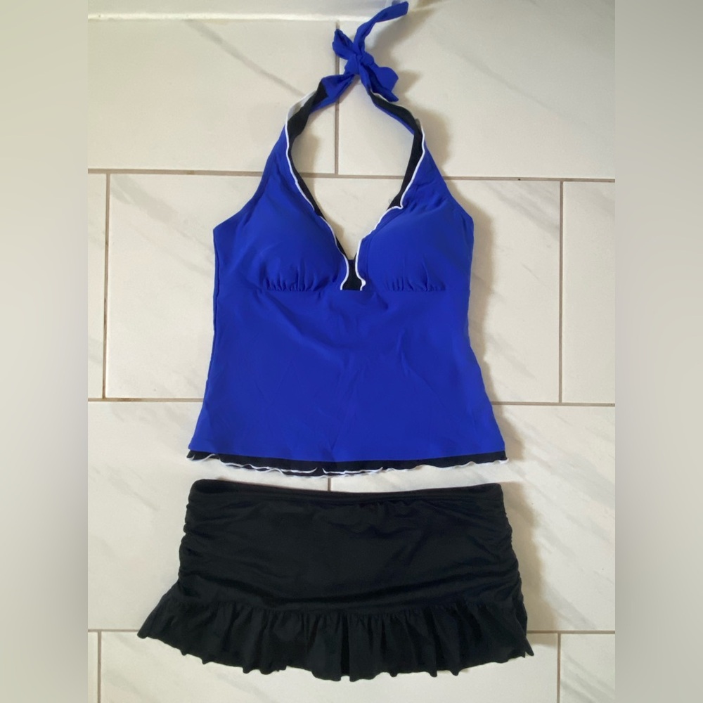 2pc Bikini set : Mix & Match Tankini & Bikini Skirt , Size 10